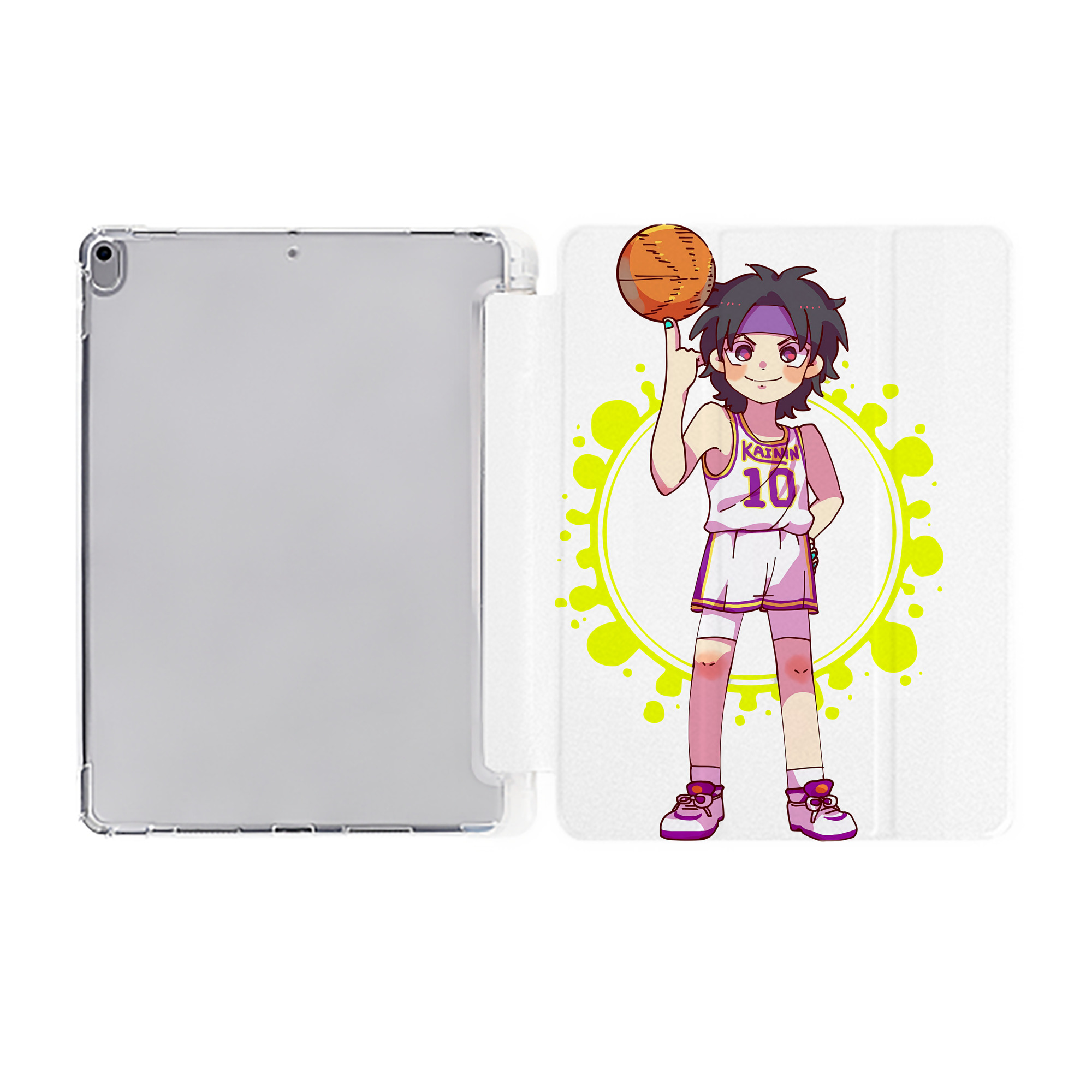 （画像用） SLAM DUNK／スラムダンク IPad ケース ペン収納付き 三つ折りスタンド PUレザー×シリコン 対応機種9.5/10.5/10.9インチ
